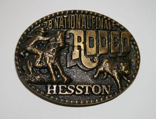 1978 NFR Hesston Belt Buckle Rodeo Calf Roping Horse