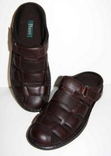 BASS Woven Leather MANTEO Fisherman Slide Sandal MENS Sz 11 * NEW no