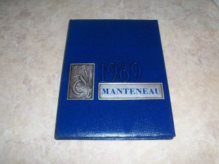 High School Year Book Mantenau 1969 Manteno Illinois
