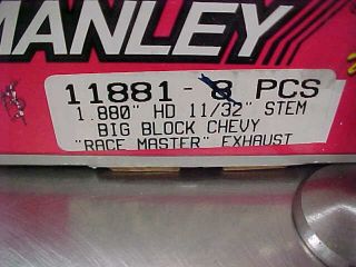 MANLEY VALVES 11881 BIG BLOCK CHEVROLET 396 454 CHEVELLE NOVA CAMARO