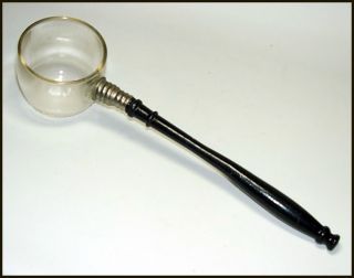 Marbury Patented 1896 Glass Dipper Ladle Wooden Handle
