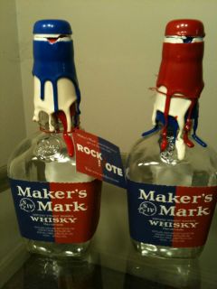 2008 Rock The Vote Democratic Republican Makers Mark Bottles with Tags