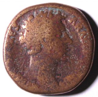 Roman Empire Bronze Sestertius of Marcus Aurelius as Caesar Ad 146 VG
