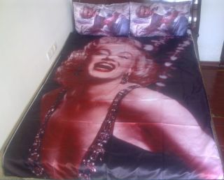 Marilyn Monroe RARE Picture Double Bedding Sheet Quilt Cover
