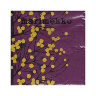 Marimekko Lumimarja Purple Paper Napkins 24 x 24 cm 96