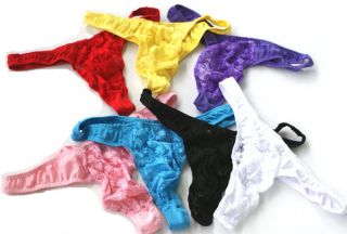 5pcs Mens Lace Underwear Thong G String Panty Panties