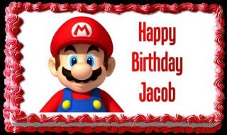 Super Mario Brothers Edible Icing Image Cake Topper 3