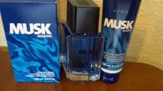 Brand New Avon Musk Marine Cologe and Aftershave Free Shipping