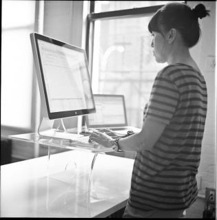Med Giraffe Desk Laptop Computer Acrylic Desk Extension A Stand Up