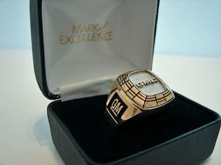 10K Gold GMC Mark of Excellence GM Mens Award Ring Never Worn Size 11