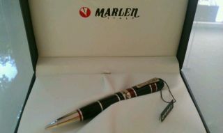 Marlen Seventies Black Ballpoint Pen New in Box with Papers MSRP $495