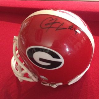 Caleb King Signed Georgia Bulldogs Mini Helmet UGA