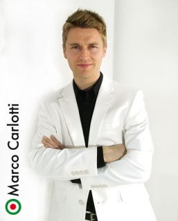 New Marco Carlotti Mens White Cotton Suit Jacket 36R