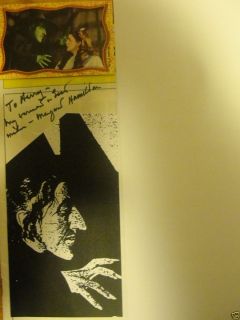 Margaret Hamilton   Wizard of Oz  Wicked Witch  Authentic Autographed