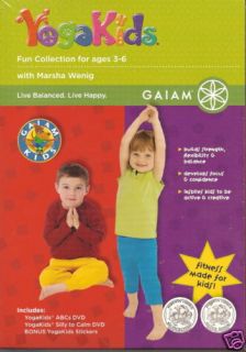 Marsha Wenig Yoga Kids for 3 6 Fun Collection 2 DVDs