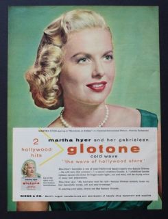 1956 Martha Hyer ‘Showdown at Abilene’ Glotone Cold Wave Hair