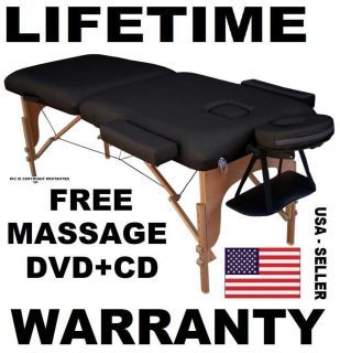 MASSAGE TABLE NEW BED PORTABLE FREE MASSAGE DVD MUSIC CD SHEET CRADLE