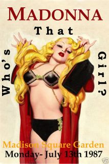 Material Girl Madonna at NY Concert Poster 1987