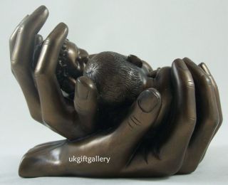 Sweet Dreams Babies in Hands Sculpture Twins New In