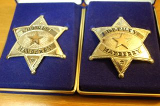 Griffith Show Andy and Barneys BADGES Sheriff Mayberry Deputy Mayberry
