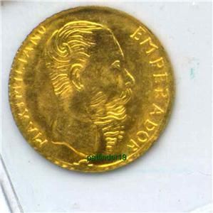 10 1865 Maximilian Coin Token BU 22K GE Gold Elecroplated