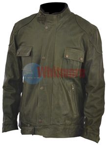 Wanted Wesley Gibson McAvoy Olive Green Leather Jacket