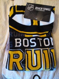 McArthur Official NHL Boston Bruins Beach Spa Bathroom Towel 29 x 58