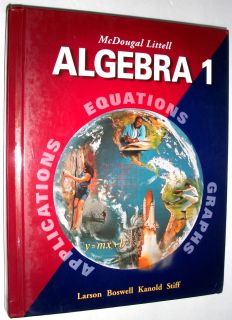  Littell Algebra 1 Textbook by Larson Math Mathematics 9th grade 9