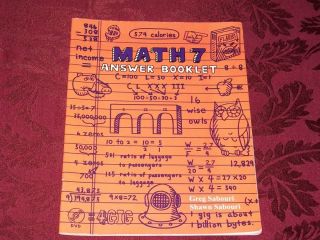Textbooks Math 7 Answer Booklet 7th Grade 7 Homeschool Math