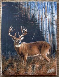 Moment of Truth  Whitetail Deer by Artist Desmond McCaffrey