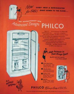 1949 Philco Refrigerator Vintage Food Ad Don McNeill