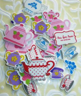 Tea Cup Foam Craft Adhesvie Embellishments Scrapbooking Greeting Card