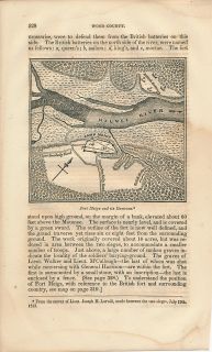 Fort Meigs Maumee River Ohio 1848 Printed in Cincinnati Antique Print