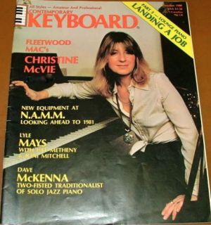 KEYBOARD Magazine 1980 Christine McVie Fleetwwood Mac Lyle Mays Dave