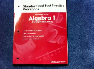 Algebra 1 McDougal Concepts and Skills Workbook Standardized Test