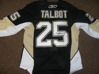Maxime Talbot Autographed Authentic Penguins Jersey Max
