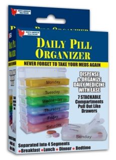 Pill and Vitamin Organizer Dispense and Organize Your Medicine