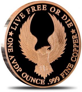 Ounce Patriotic DonT Tread on Me Live Free or Die Copper Round Sale