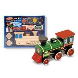 Melissa and Doug Decorate Your Own TRAIN WOODEN, Paint Stickers