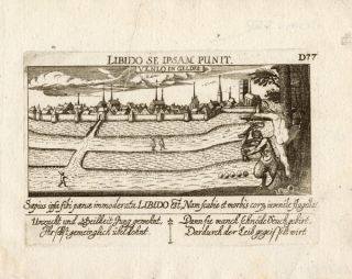 Antique Print Venlo Netherlands Libido Meisner 1678