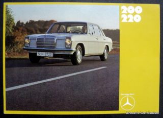 Mercedes Benz 1970 200 220 Brochure English Text