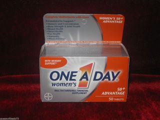 + Advantage One A Day Multi Vitamins 50 Tablets w/Memory Support 7/13