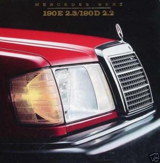 1984 Mercedes Benz 190E 2 3 and 190D 2 2 24 PP Brochure