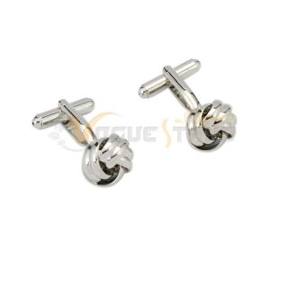 Silver CLR Knot Mens Dress Wedding Cufflinks Cuff Links Noble Posted