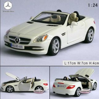 New Mercedes Benz SLK Class Open 1 24 Alloy Diecast Model Car White