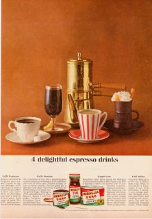 1966 Medaglia DOro Expresso Coffee 4 Recipes Print Ad