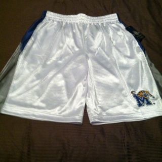 New Campus Heritage Large Memphis Tigers Shorts Royal Blue White