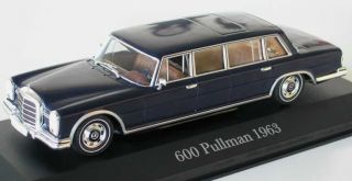 Wonderful modelcar Mercedes Benz 600 Pullman 1963 DarkBlue 1 43 Ltd Ed