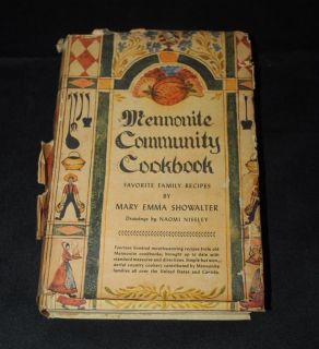 Vintage Mennonite Community Cookbook Hardcover DJ 1400 Old Family