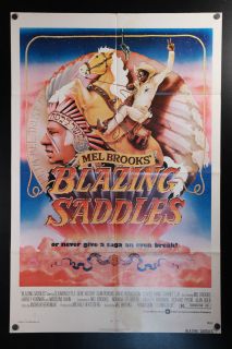 Mel Brooks Blazing Saddles 1974 US 1 Sht Original Vintage Movie Poster